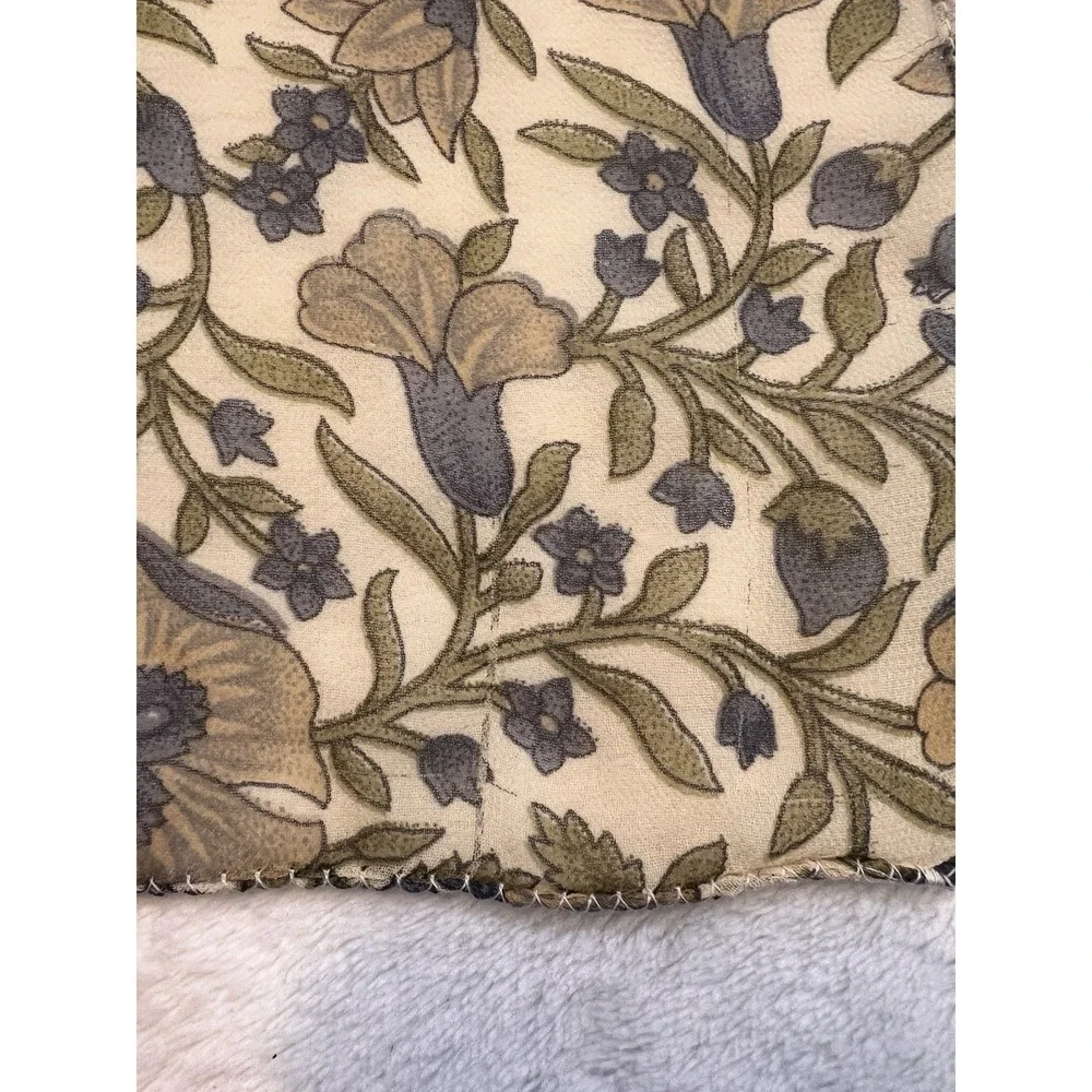 Silk Scarf Rectangle Like Liberty Of London And William Morris Blueberry Floral